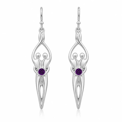 Sterling Silver Soulmate Earrings Symbol of Love Jewelry  Earrings