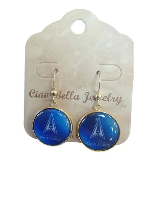 Sterling Silver Space Force Earrings – Officially Licensed Military Jewelry | Made in USA Durable Gift Michelle Marie Boutique  Earrings