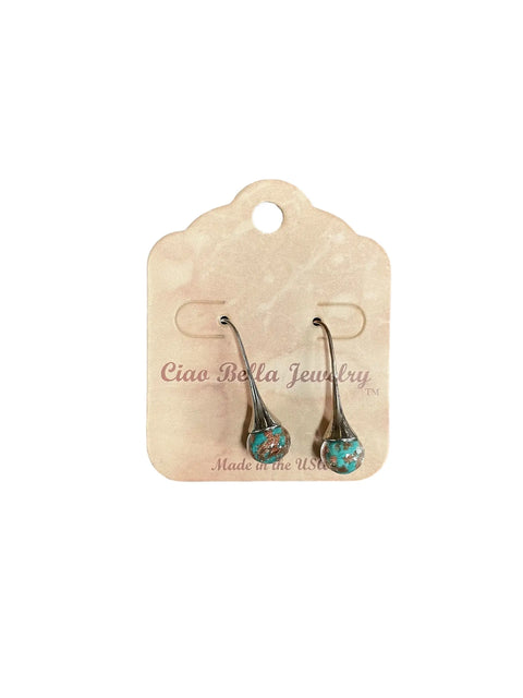 Sterling Silver Teardrop Murano Glass Earrings 1 Inch Dangle – Handcrafted Jewelry | Made in USA Michelle Marie Boutique  Earrings