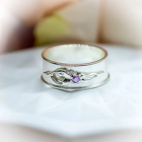 Sterling Silver Unisex Soulmate Ring Symbol of Love Jewelry  Ring