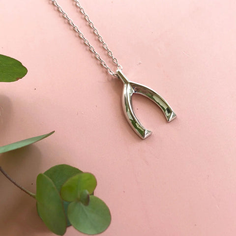 Sterling Silver Wishbone Necklace Pendant – Handmade Artisan Jewelry | Made in USA Sarah Cecelia  NECKLACES