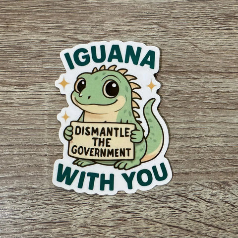 Sticker: Iguana Dismantle American Lictor  Vinyl Stickers