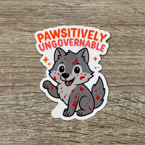 Sticker: Pawsitively American Lictor  Vinyl Stickers