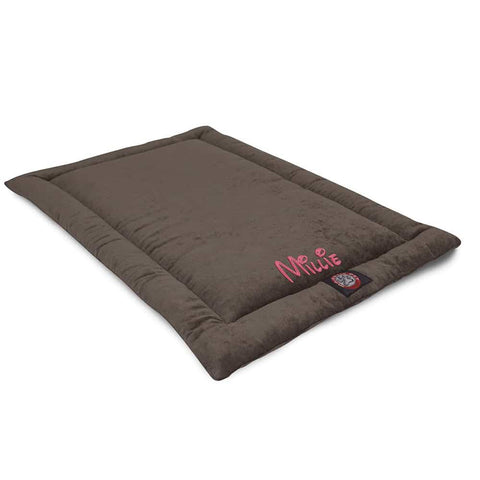 Personalized Villa Dog Crate Mat – Plush High Loft Bedding | Made in USA Majestic Pet 