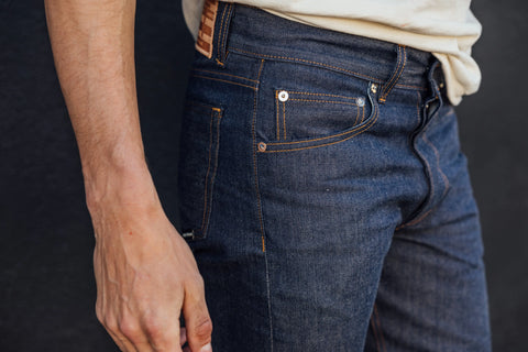Straight Fit Raw Selvedge Jeans 12.5oz Denim – Proximity Manufacturing | Made in USA Seven Titans  Jeans