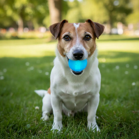Strobe Ball Medium 2.8 Inch – Durable Floating Dog Toy | Made in USA SodaPup  Rubber Dog Toys