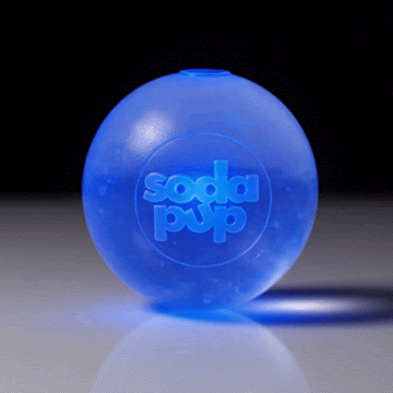 Strobe Ball Medium 2.8 Inch – Durable Floating Dog Toy | Made in USA SodaPup  Rubber Dog Toys