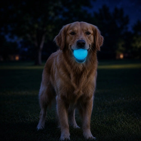 Strobe Ball Medium 2.8 Inch – Durable Floating Dog Toy | Made in USA SodaPup  Rubber Dog Toys