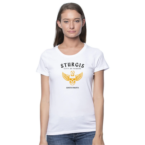 Sturgis Rally Organic Cotton Unisex T-Shirt – Durable Stretch Vinyl Print | Made in USA Suede Kloth 