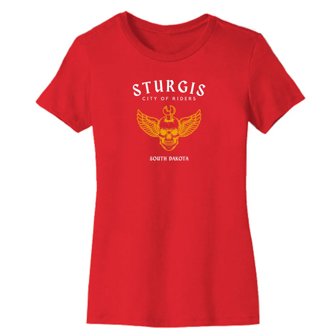 Sturgis Rally Organic Cotton Unisex T-Shirt – Durable Stretch Vinyl Print | Made in USA Suede Kloth 