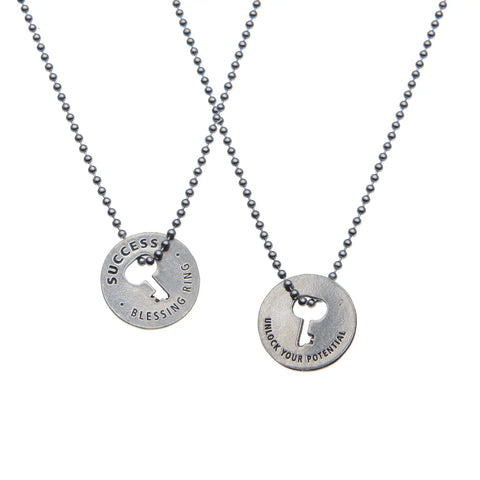 Success Blessing Ring Charm Key Design Token – Inspirational Pocket & Necklace Accessory | Made in USA Whitney Howard Designs  Blessing Ring