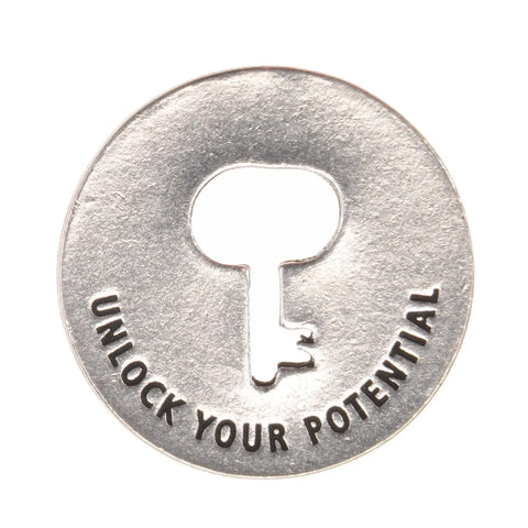 Success Blessing Ring Charm Key Design Token – Inspirational Pocket & Necklace Accessory | Made in USA Whitney Howard Designs  Blessing Ring