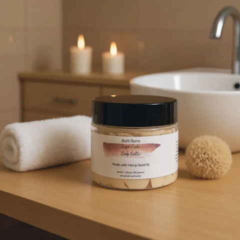 Sugar Cookie Scented Body Butter – Moisturizing Hemp Seed Oil Cream | Made in USA Skincare Luxury Bath Bums  body butter