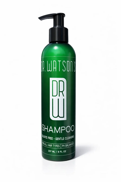 Sulfate-Free Shampoo 8 Oz – Gentle Low-Salt Formula for Healthy Hair | Made in USA by Dr. Watson's Dr. Watson's Hair & Body Care  Shampoo