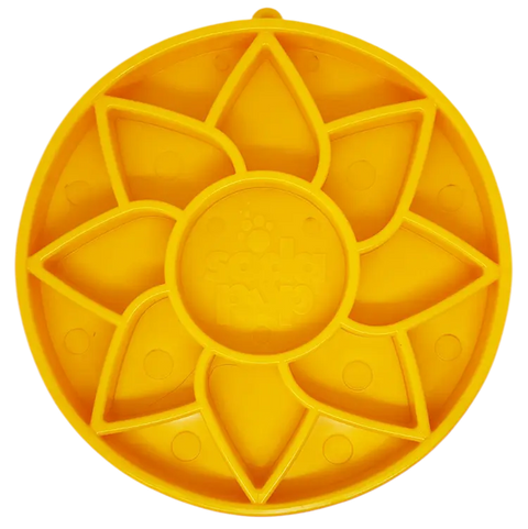 Sunflower Pattern Slow Feeder Dog Bowl – Soft Flexible Lick Mat 8 Inch | BPA-Free TPE | Made in USA SodaPup  ETRAY