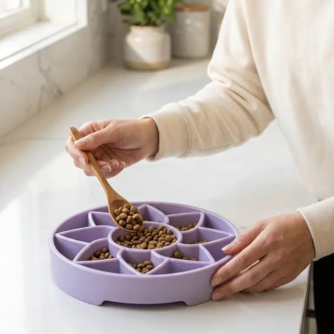 Sunflower Pattern Slow Feeder Dog Bowl – Soft Flexible Lick Mat 8 Inch | BPA-Free TPE | Made in USA SodaPup  ETRAY