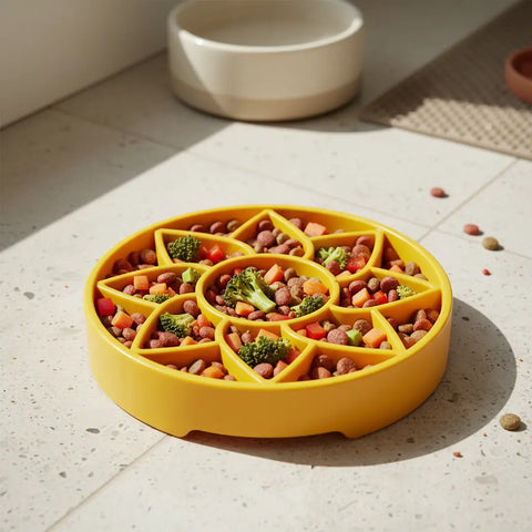 Sunflower Pattern Slow Feeder Dog Bowl – Soft Flexible Lick Mat 8 Inch | BPA-Free TPE | Made in USA SodaPup  ETRAY