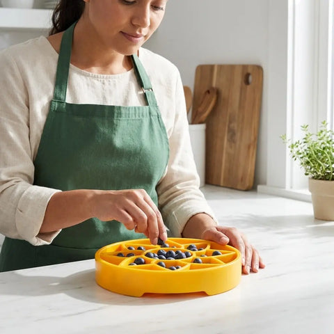 Sunflower Pattern Slow Feeder Dog Bowl – Soft Flexible Lick Mat 8 Inch | BPA-Free TPE | Made in USA SodaPup  ETRAY