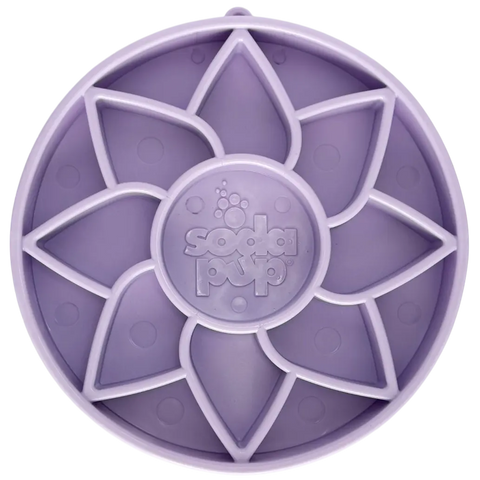 Sunflower Pattern Slow Feeder Dog Bowl – Soft Flexible Lick Mat 8 Inch | BPA-Free TPE | Made in USA SodaPup  ETRAY