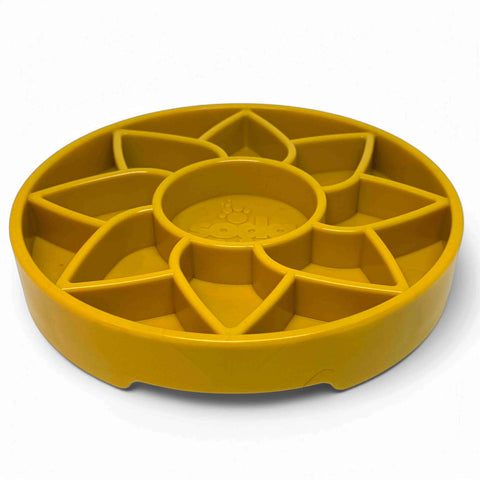 Sunflower Slow Feeder Dog Bowl 8 Inch Shallow Tray | Made in USA SodaPup  ETRAY