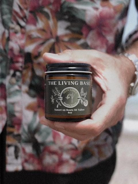 Sunset on Route 66 Tallow Skin Balm for Men – 4oz Moisturizer with Patchouli Scent | Made in USA Skin Linen 