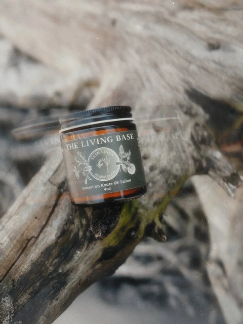 Sunset on Route 66 Tallow Skin Balm for Men – 4oz Moisturizer with Patchouli Scent | Made in USA Skin Linen 