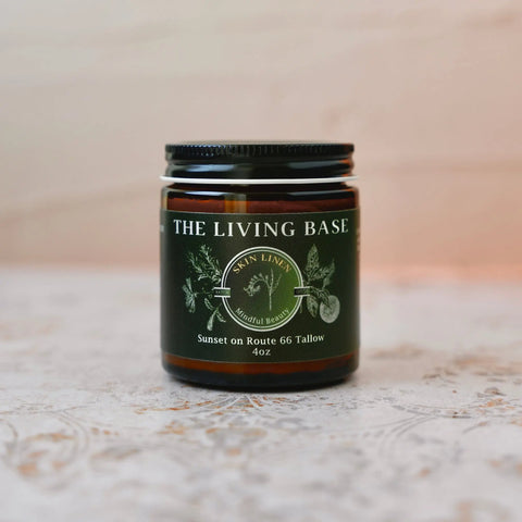 Sunset on Route 66 Tallow Skin Balm for Men – 4oz Moisturizer with Patchouli Scent | Made in USA Skin Linen 