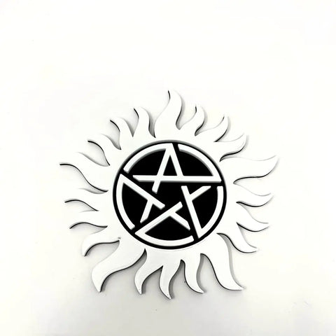 Supernatural Black White Fridge Magnet 5 Inch – Made in USA Chatelet Manufacturing 