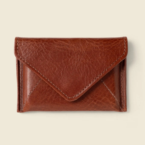 Sustainable Mini Envelope Card Wallet Leather RFID Protection 4.5 Inch – Casupo | Made in USA CASUPO  Envelope Wallet