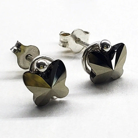 Swarovski Crystal Butterfly Sterling Silver Stud Earrings – Montana Made Alexa Martha Designs  Earrings