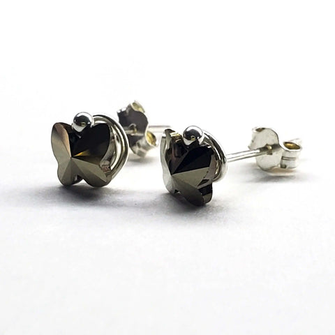 Swarovski Crystal Butterfly Sterling Silver Stud Earrings – Montana Made Alexa Martha Designs  Earrings