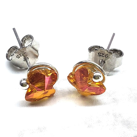 Swarovski Crystal Butterfly Sterling Silver Stud Earrings – Montana Made Alexa Martha Designs  Earrings
