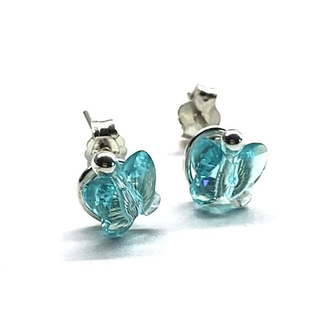 Swarovski Crystal Butterfly Sterling Silver Stud Earrings – Montana Made Alexa Martha Designs  Earrings
