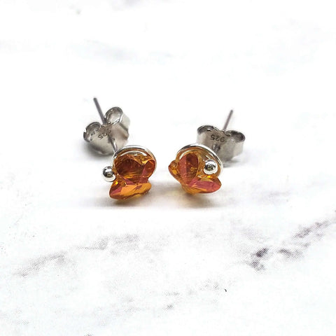 Swarovski Crystal Butterfly Sterling Silver Stud Earrings – Montana Made Alexa Martha Designs  Earrings
