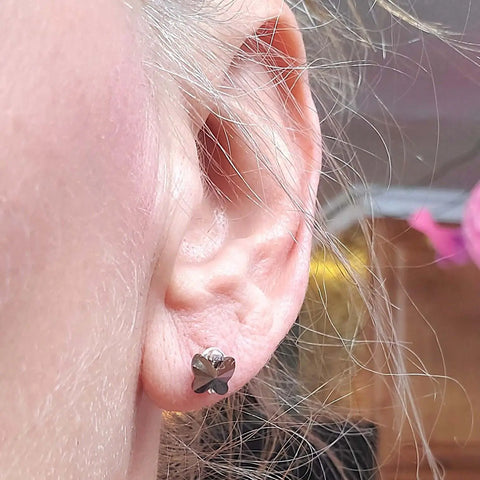 Swarovski Crystal Butterfly Sterling Silver Stud Earrings – Montana Made Alexa Martha Designs  Earrings