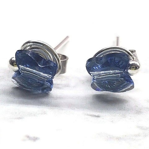 Swarovski Crystal Butterfly Sterling Silver Stud Earrings – Montana Made Alexa Martha Designs  Earrings