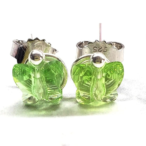Swarovski Crystal Butterfly Sterling Silver Stud Earrings – Montana Made Alexa Martha Designs  Earrings