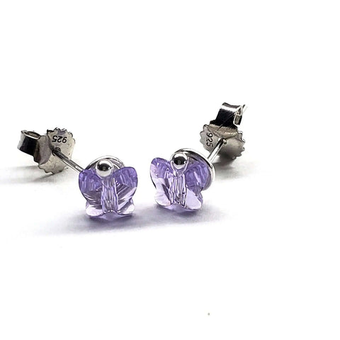 Swarovski Crystal Butterfly Sterling Silver Stud Earrings – Montana Made Alexa Martha Designs  Earrings