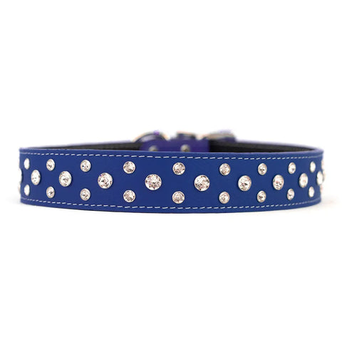 Swarovski Crystallized Tuscan Leather Dog Collar – Durable Soft Interior – Made in USA Quality Craftsmanship Auburn Leathercrafters  item