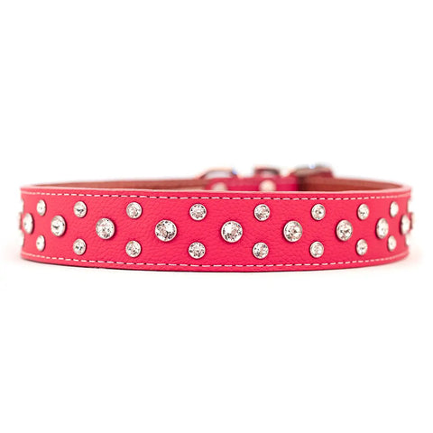 Swarovski Crystallized Tuscan Leather Dog Collar – Durable Soft Interior – Made in USA Quality Craftsmanship Auburn Leathercrafters  item