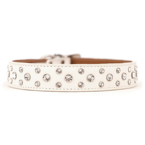 Swarovski Crystallized Tuscan Leather Dog Collar – Durable Soft Interior – Made in USA Quality Craftsmanship Auburn Leathercrafters  item