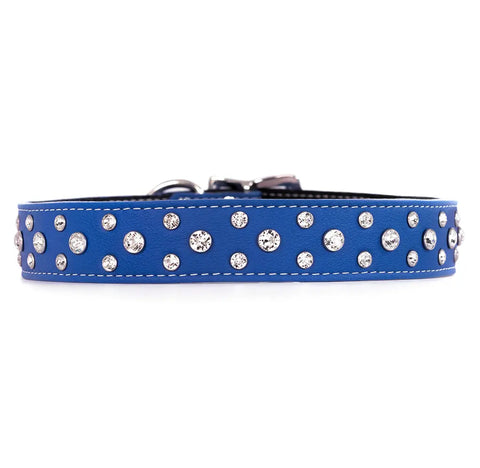 Swarovski Crystallized Tuscan Leather Dog Collar – Durable Soft Interior – Made in USA Quality Craftsmanship Auburn Leathercrafters  item