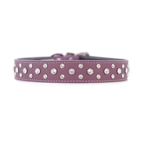 Swarovski Crystallized Tuscan Leather Dog Collar – Durable Soft Interior – Made in USA Quality Craftsmanship Auburn Leathercrafters  item