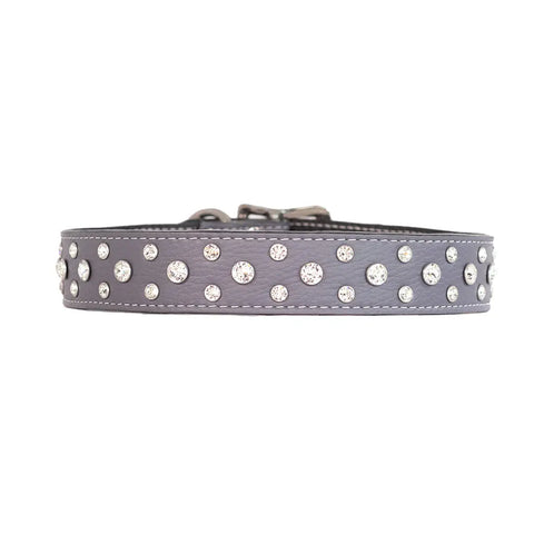 Swarovski Crystallized Tuscan Leather Dog Collar – Durable Soft Interior – Made in USA Quality Craftsmanship Auburn Leathercrafters  item