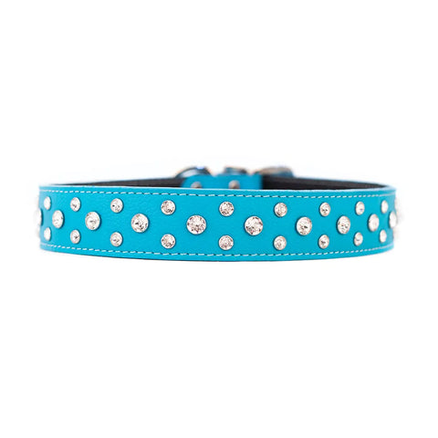 Swarovski Crystallized Tuscan Leather Dog Collar – Durable Soft Interior – Made in USA Quality Craftsmanship Auburn Leathercrafters  item