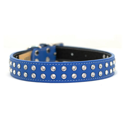 Swarovski Crystallized Tuscan Leather Dog Collar – Durable Soft Interior – Made in USA Quality Craftsmanship Auburn Leathercrafters  item