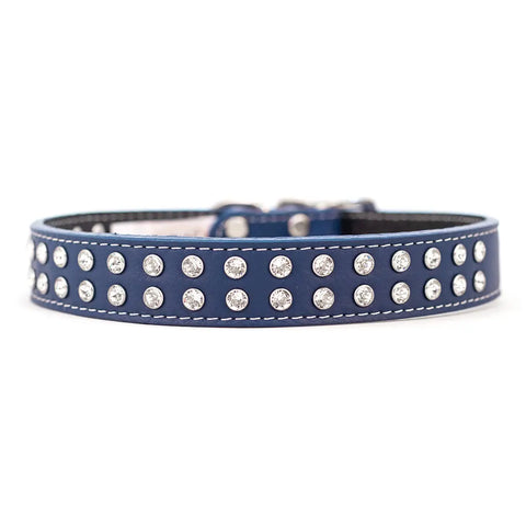 Swarovski Crystallized Tuscan Leather Dog Collar – Durable Soft Interior – Made in USA Quality Craftsmanship Auburn Leathercrafters  item