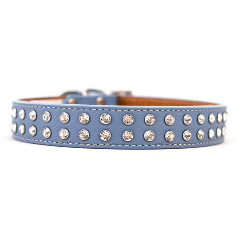 Swarovski Crystallized Tuscan Leather Dog Collar – Durable Soft Interior – Made in USA Quality Craftsmanship Auburn Leathercrafters  item
