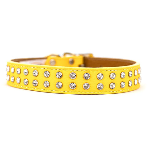 Swarovski Crystallized Tuscan Leather Dog Collar – Durable Soft Interior – Made in USA Quality Craftsmanship Auburn Leathercrafters  item