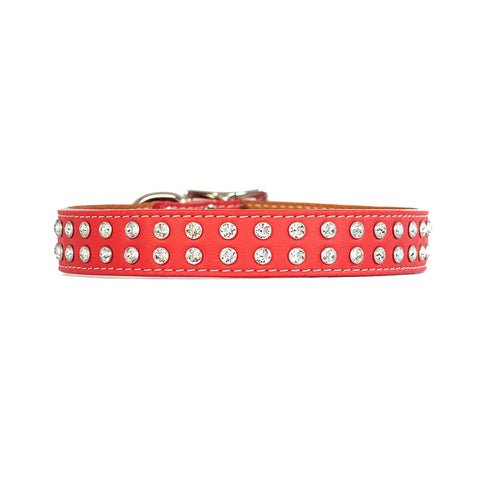 Swarovski Crystallized Tuscan Leather Dog Collar – Durable Soft Interior – Made in USA Quality Craftsmanship Auburn Leathercrafters  item